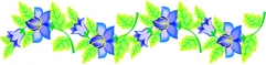 Цветы синие разделитель для сайта